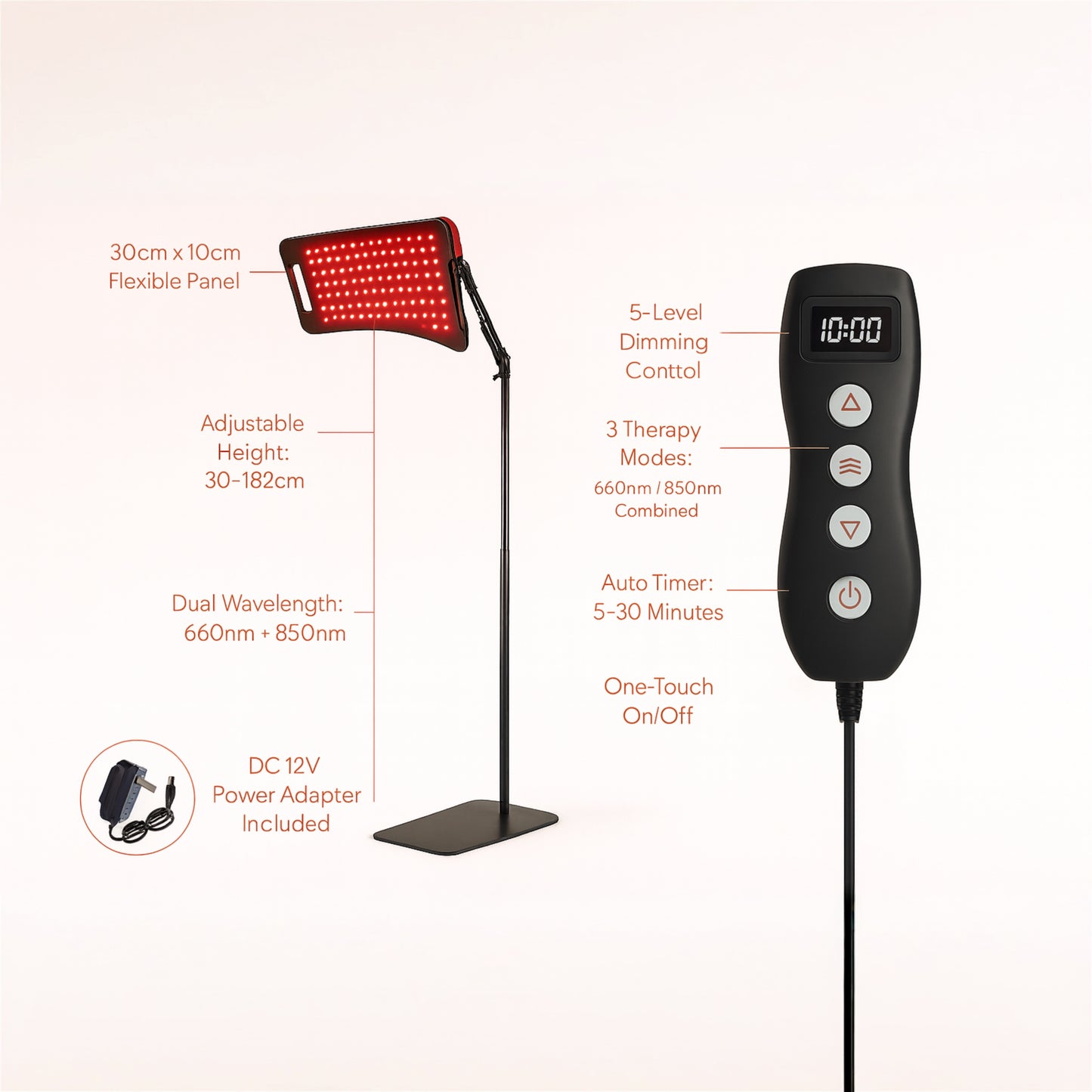 LumaVita Red Light Therapy Lamp